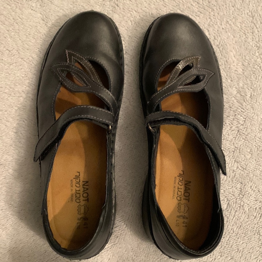 NAOT Metallic Primrose Mary Jane Leather Shoes, Size 10M